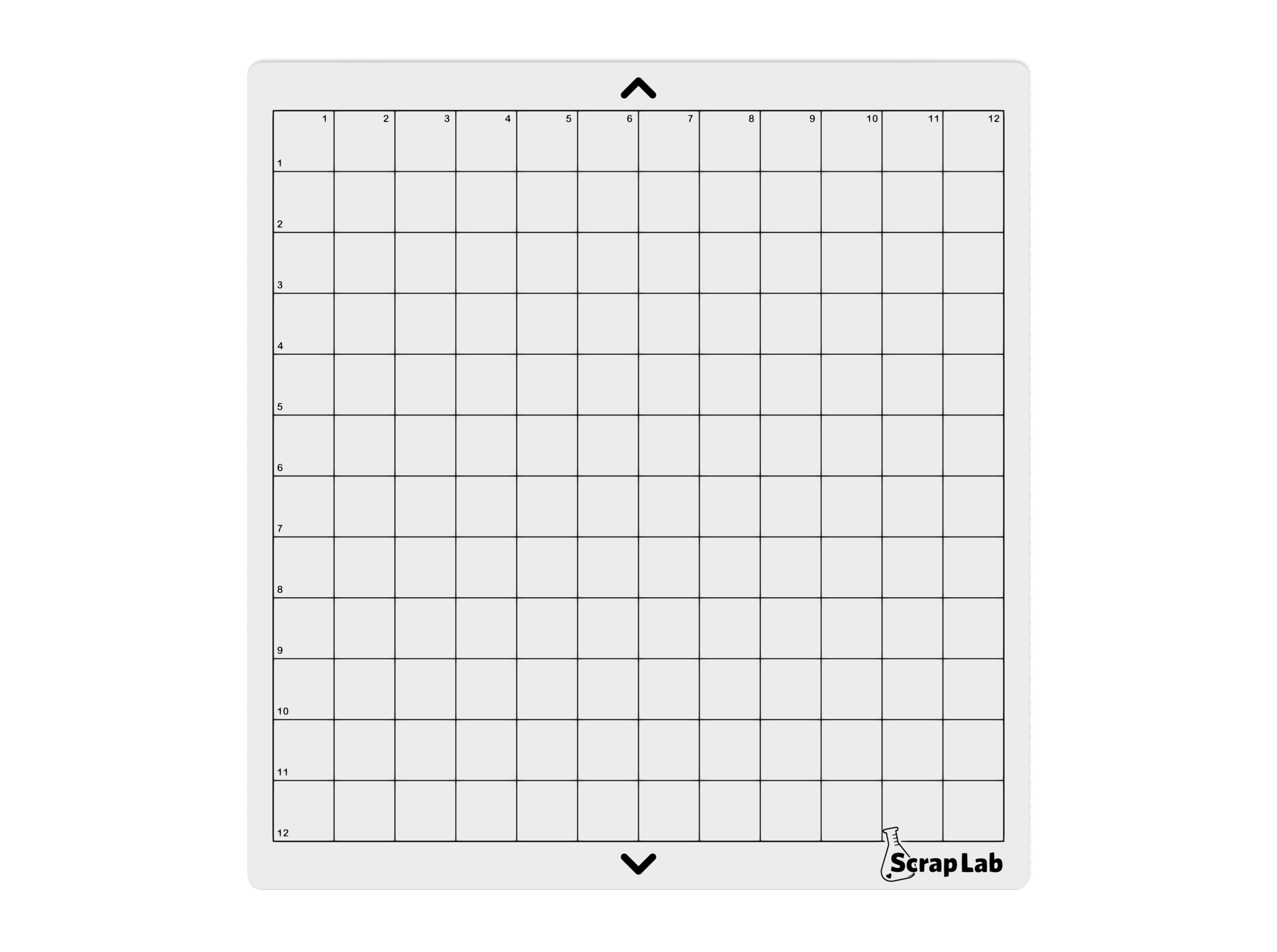 Base para Silhouette CAMEO Scrap Lab com grade quadriculada e setas nas extremidades